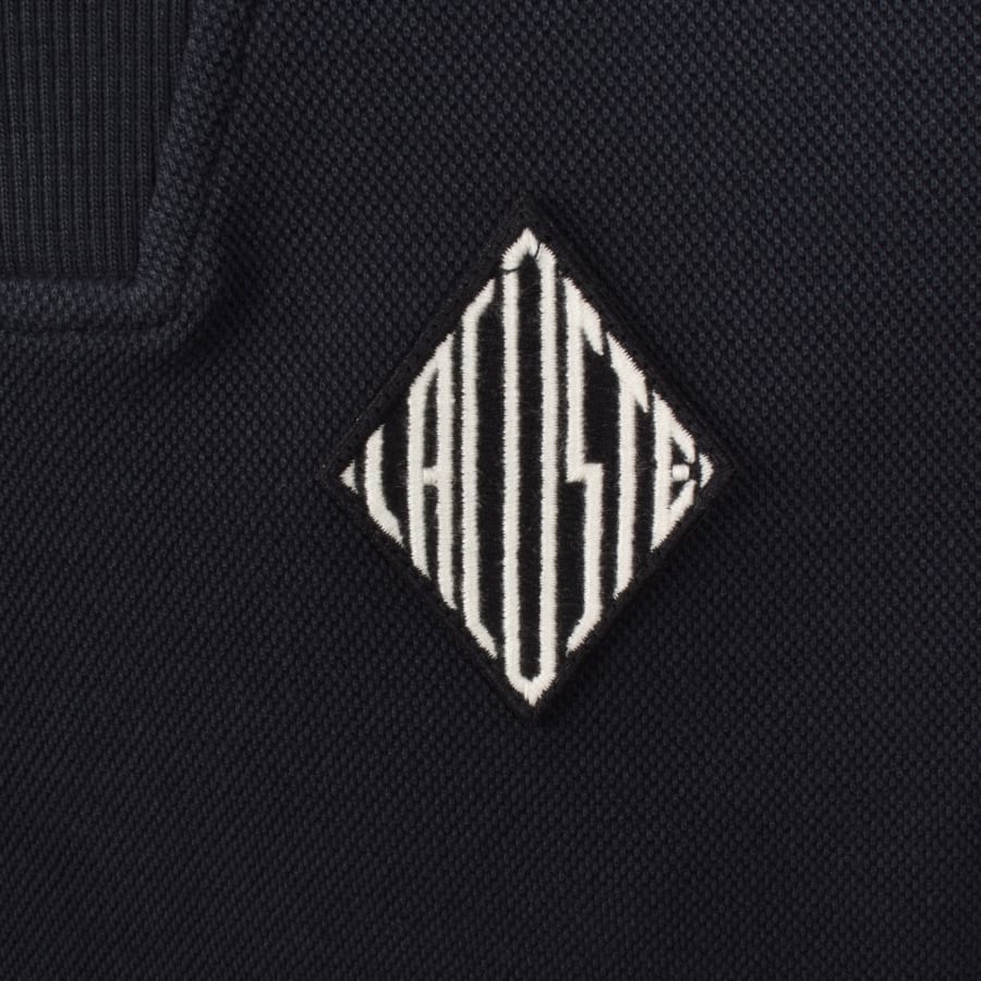 Image number 3 for Lacoste Quarter Zip Sweatshirt Navy