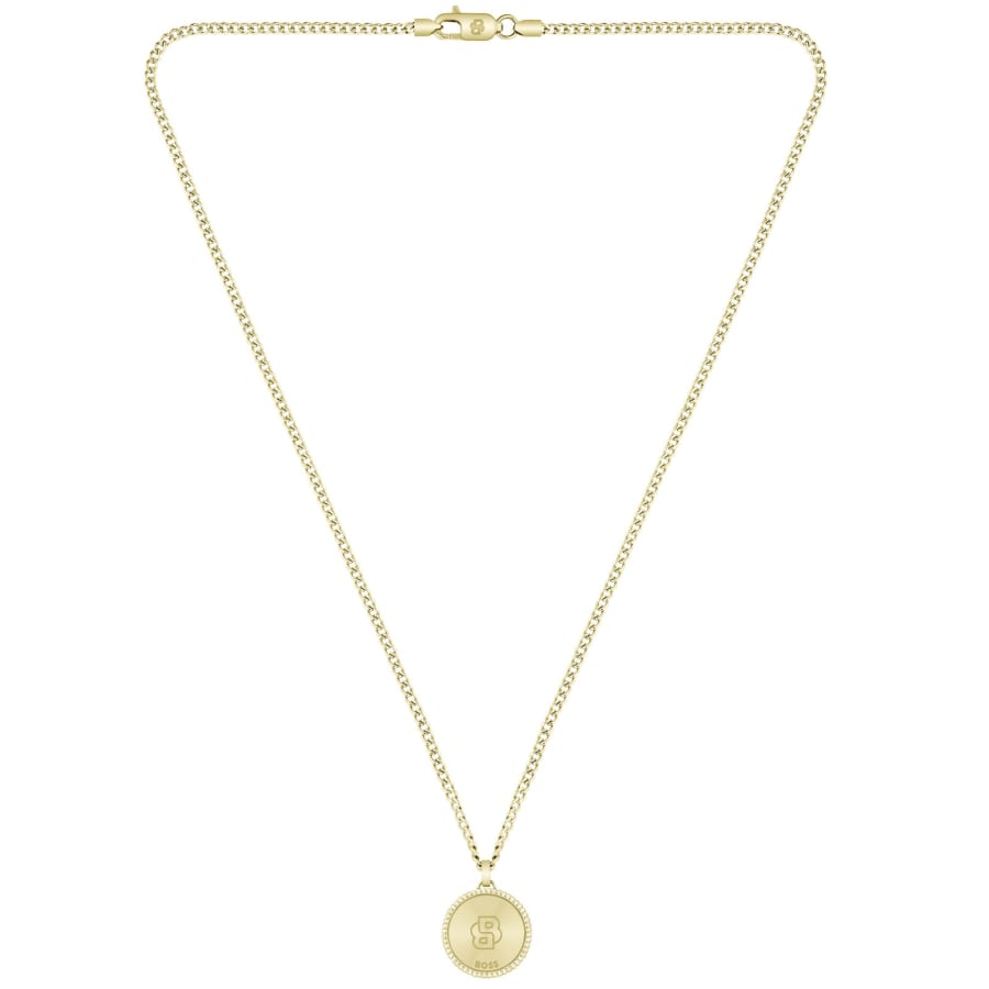 Image number 2 for BOSS Compass Pendant Necklace Gold