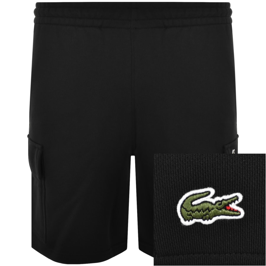 Image number 1 for Lacoste Cargo Shorts Black