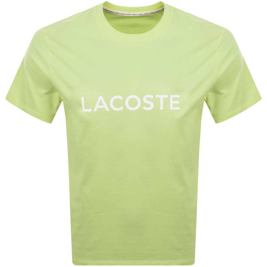 Image number 1 for Lacoste Loungewear Logo T Shirt Lime Green