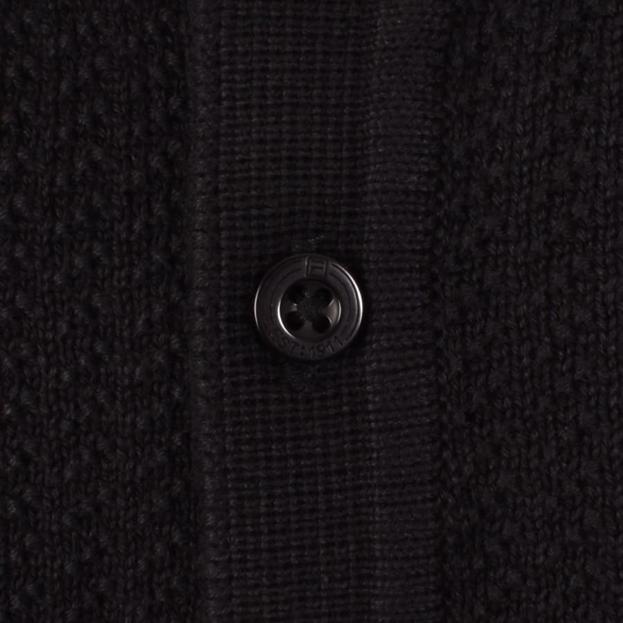 Image number 4 for Fila Sander Textured Knit Polo T Shirt Black