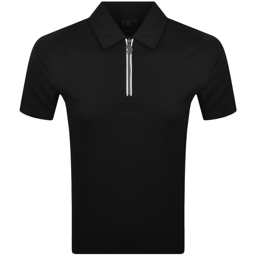 Image number 1 for Luke 1977 Opal Zip Polo T Shirt Black