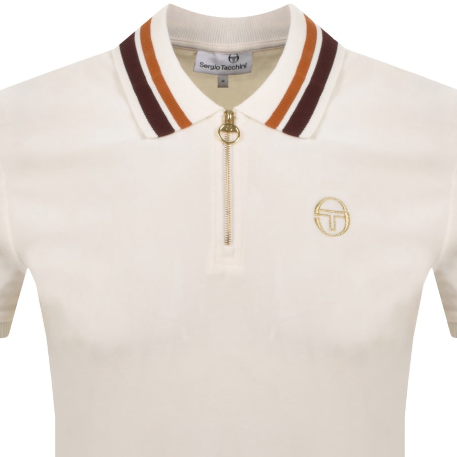 Image number 2 for Sergio Tacchini Mahony Velour Polo Cream
