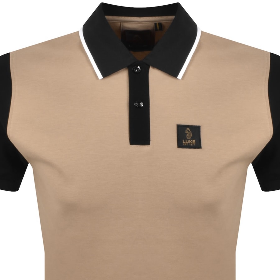 Image number 2 for Luke 1977 Saddleworth Polo T Shirt Brown