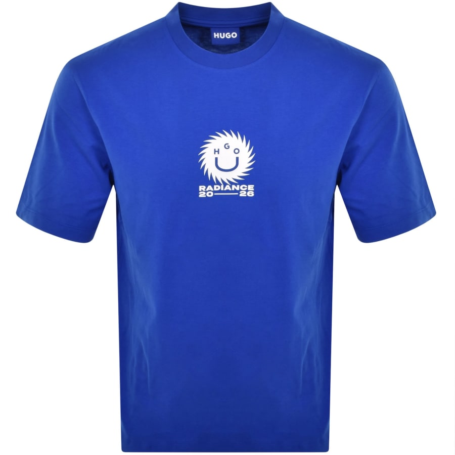 Image number 2 for HUGO Blue Nunarix T Shirt Blue
