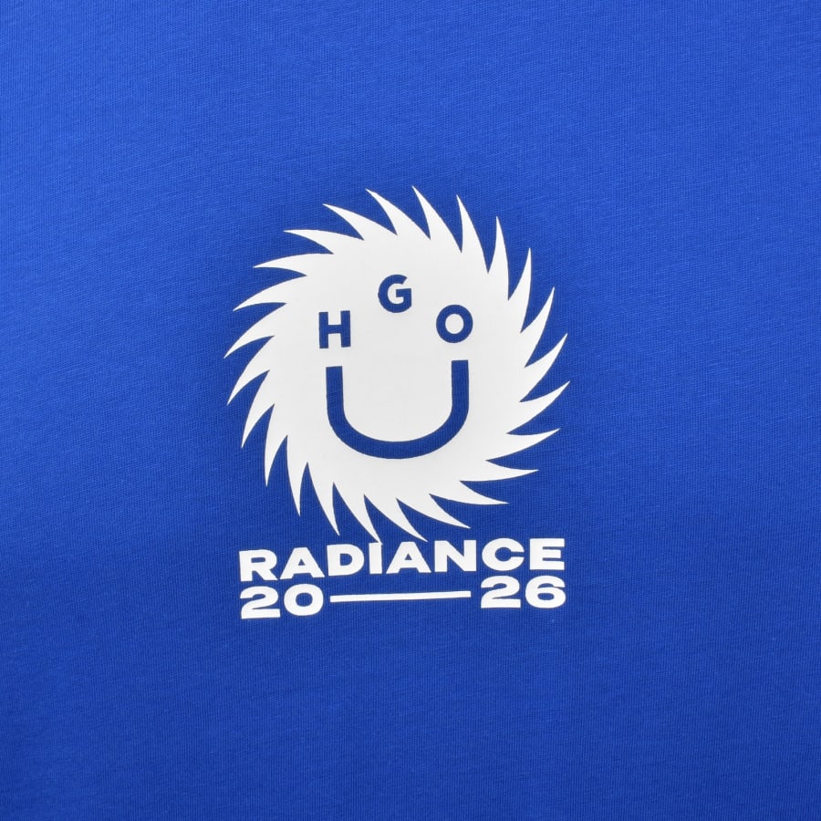 Image number 5 for HUGO Blue Nunarix T Shirt Blue