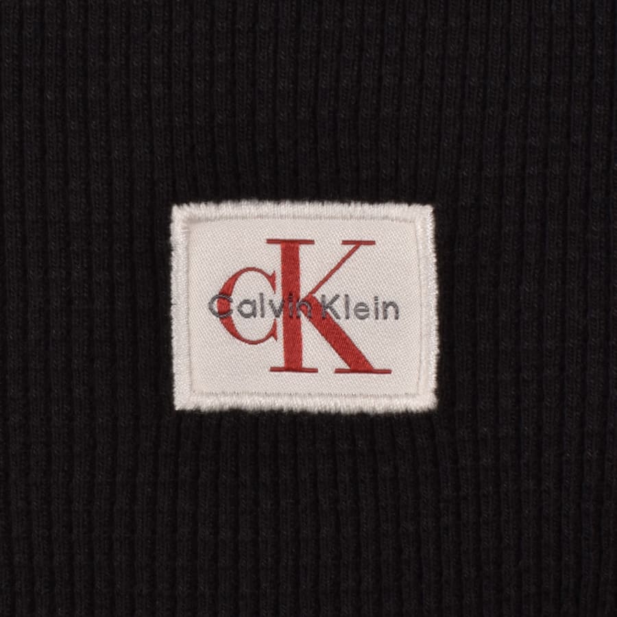 Image number 3 for Calvin Klein Jeans Waffle T Shirt Black