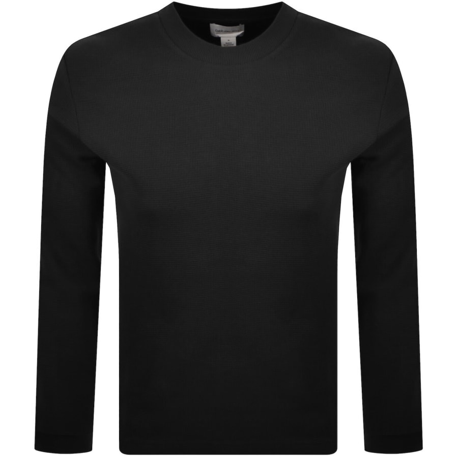 Image number 2 for Calvin Klein Jeans Waffle T Shirt Black