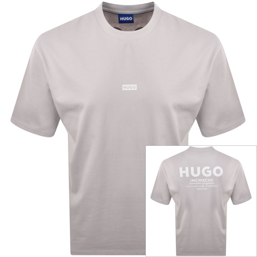 Image number 1 for HUGO Blue Nalono T Shirt Pastel Purple