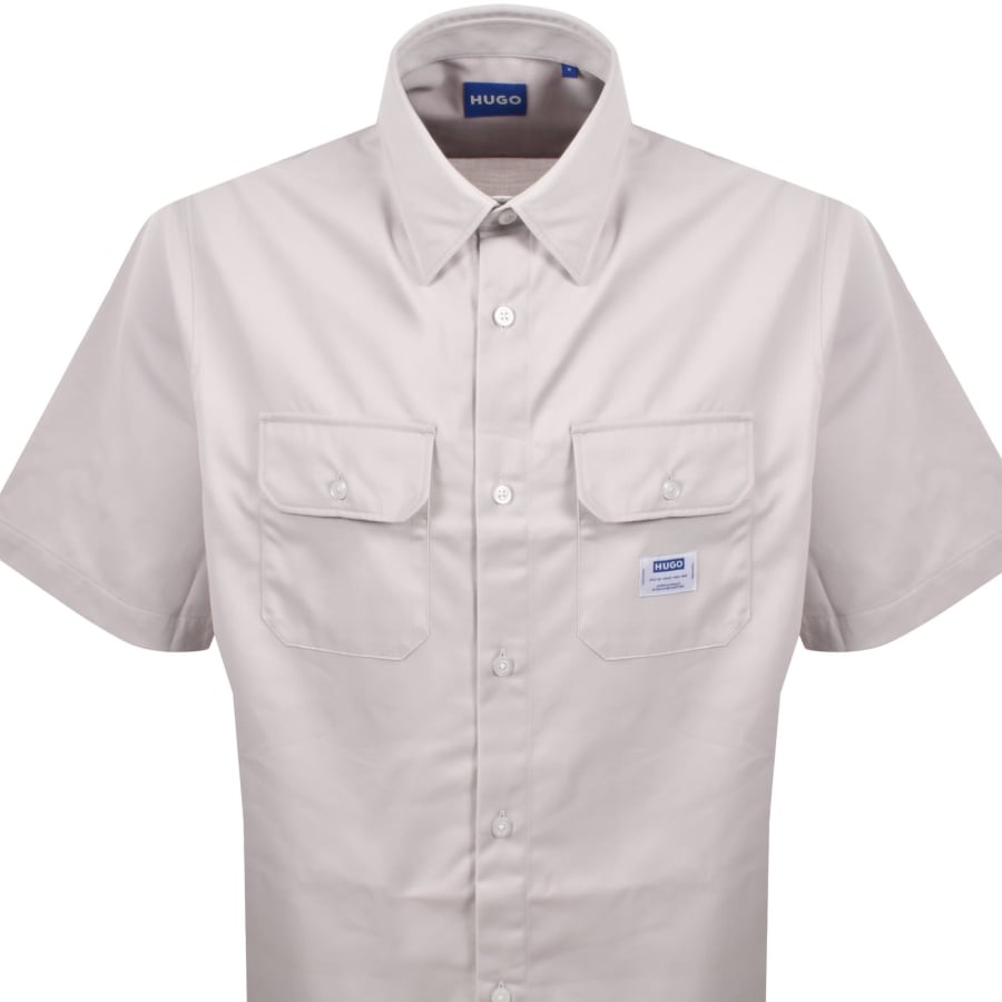 Image number 2 for HUGO Blue Short Sleeve Ekyno Shirt Pastel Purple