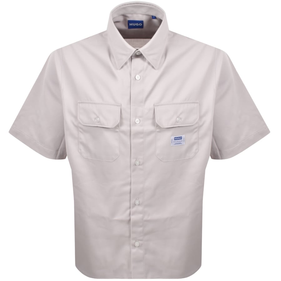 Image number 1 for HUGO Blue Short Sleeve Ekyno Shirt Pastel Purple