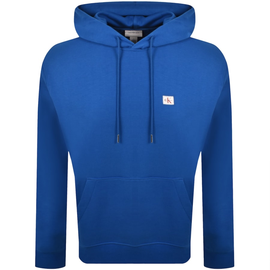 Image number 1 for Calvin Klein Jeans Badge Hoodie Blue