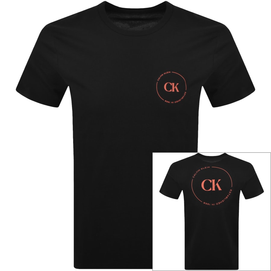 Image number 1 for Calvin Klein Graphic T Shirt Black