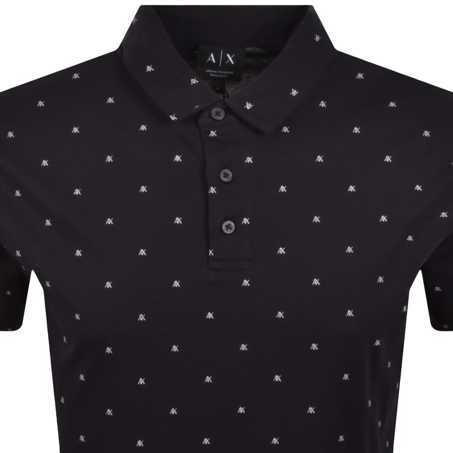 Image number 2 for Armani Exchange Polo T Shirt Navy