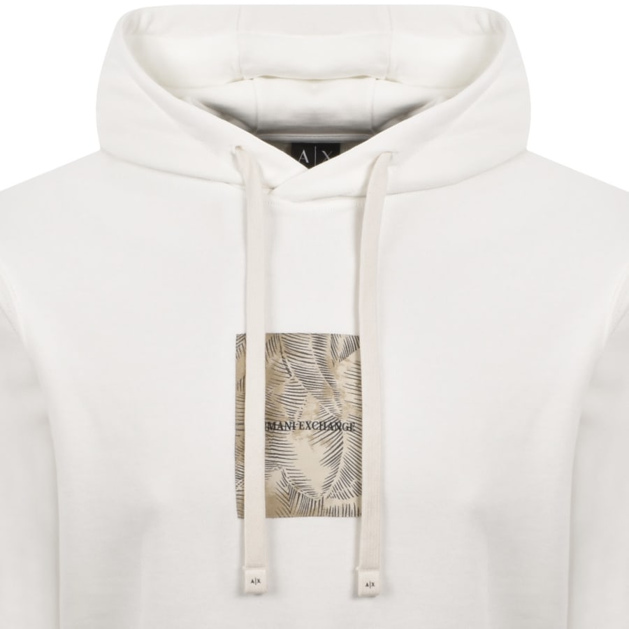 Image number 2 for Armani Exchange Logo Hoodie Off White