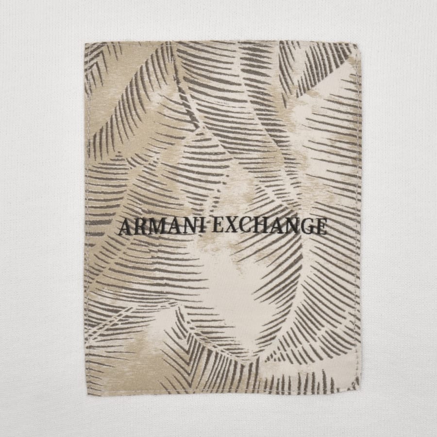 Image number 3 for Armani Exchange Logo Hoodie Off White