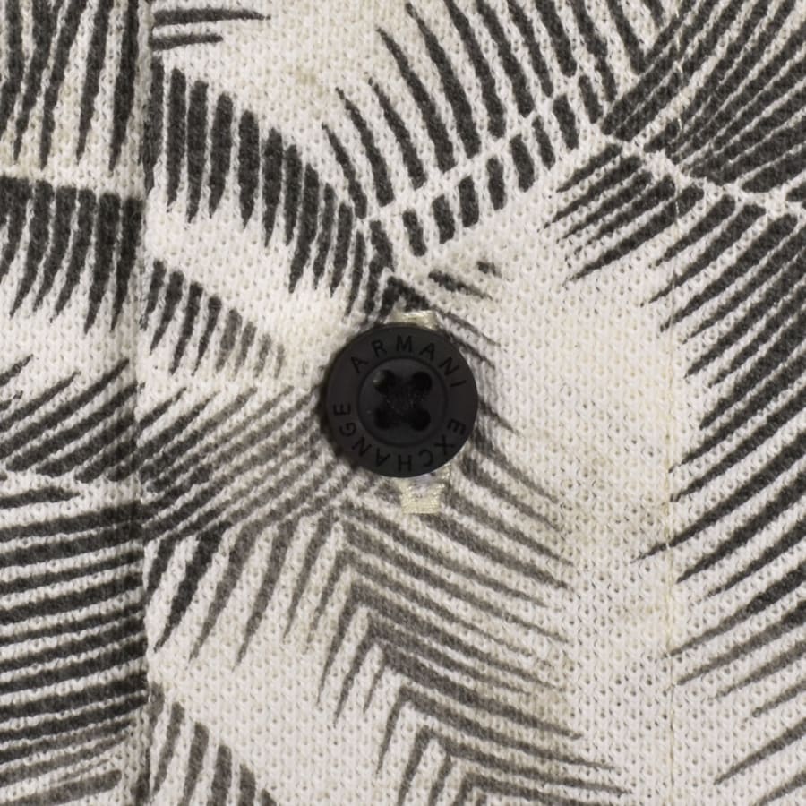 Image number 4 for Armani Exchange Patterned Polo T Shirt Cream