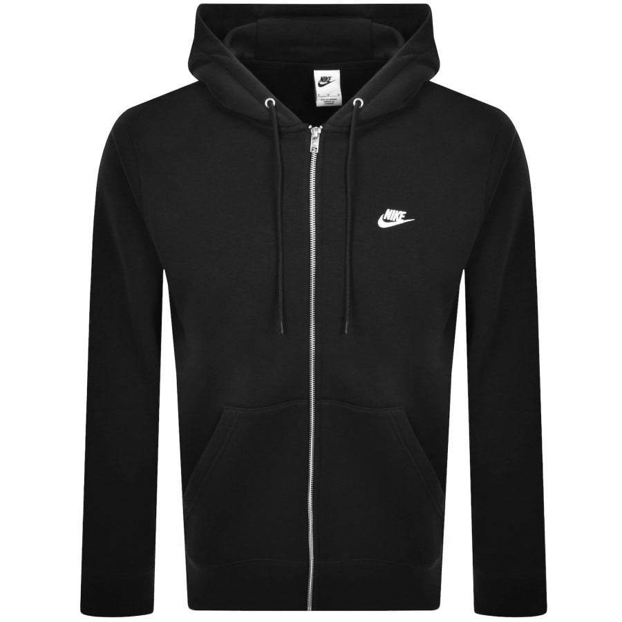 Image number 2 for Nike Club Hooded Tracksuit Black