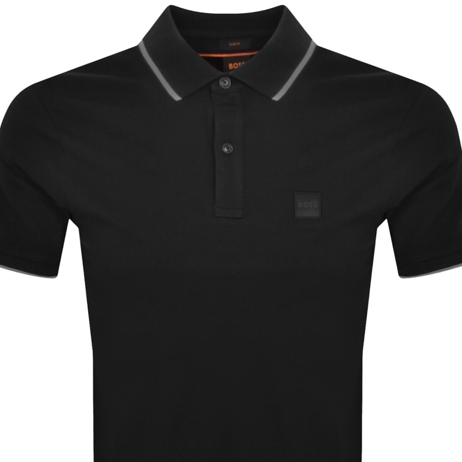 Image number 2 for BOSS Passertip Polo T Shirt Black