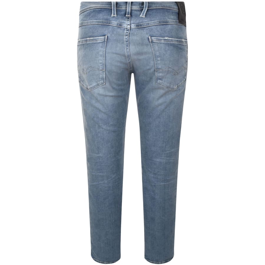 Image number 3 for Replay Anbass Slim Fit Jeans Light Wash Blue