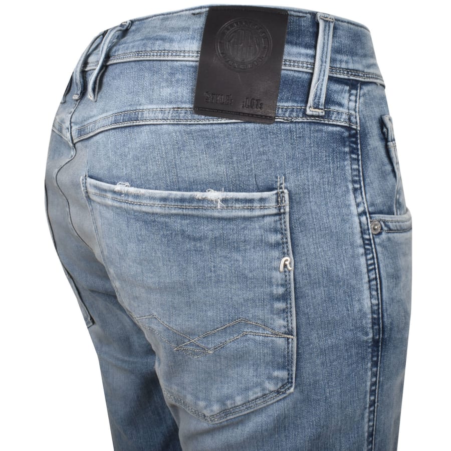 Image number 4 for Replay Anbass Slim Fit Jeans Light Wash Blue