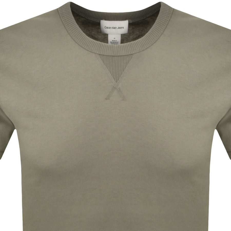 Image number 3 for Calvin Klein Jeans Badge T Shirt Khaki