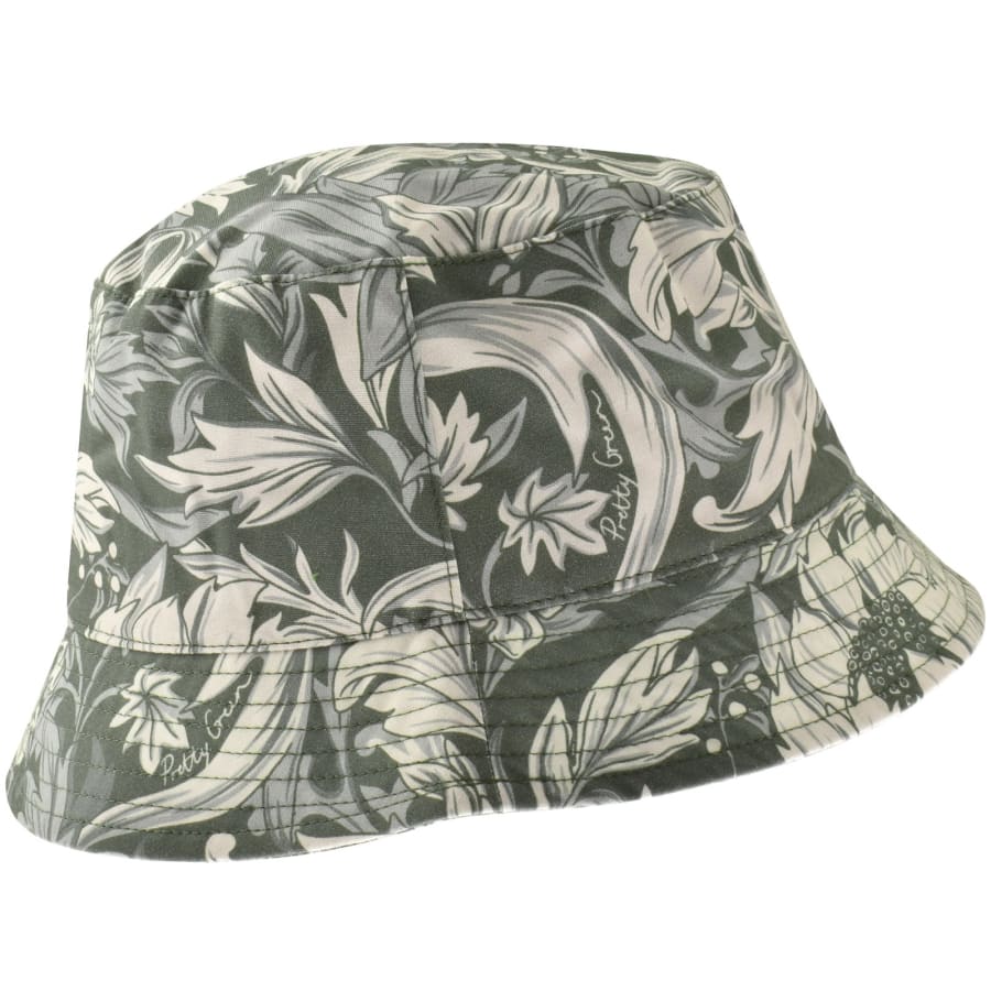 Image number 2 for Pretty Green Bostall Printed Bucket Hat Green