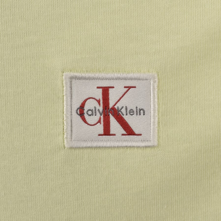 Image number 3 for Calvin Klein Jeans Badge T Shirt Yellow