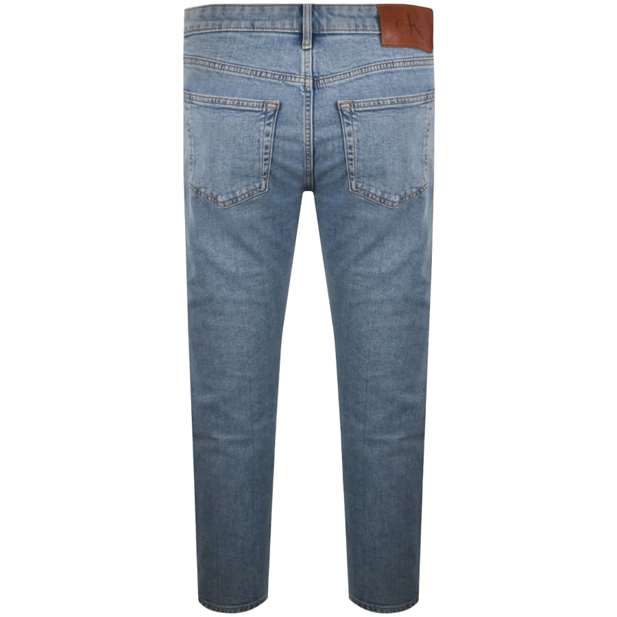 Image number 3 for Calvin Klein Slim Taper Jeans Light Wash Blue