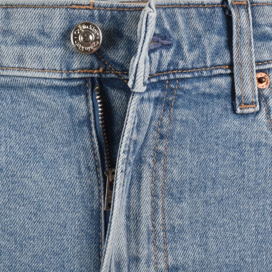 Image number 5 for Calvin Klein Slim Taper Jeans Light Wash Blue