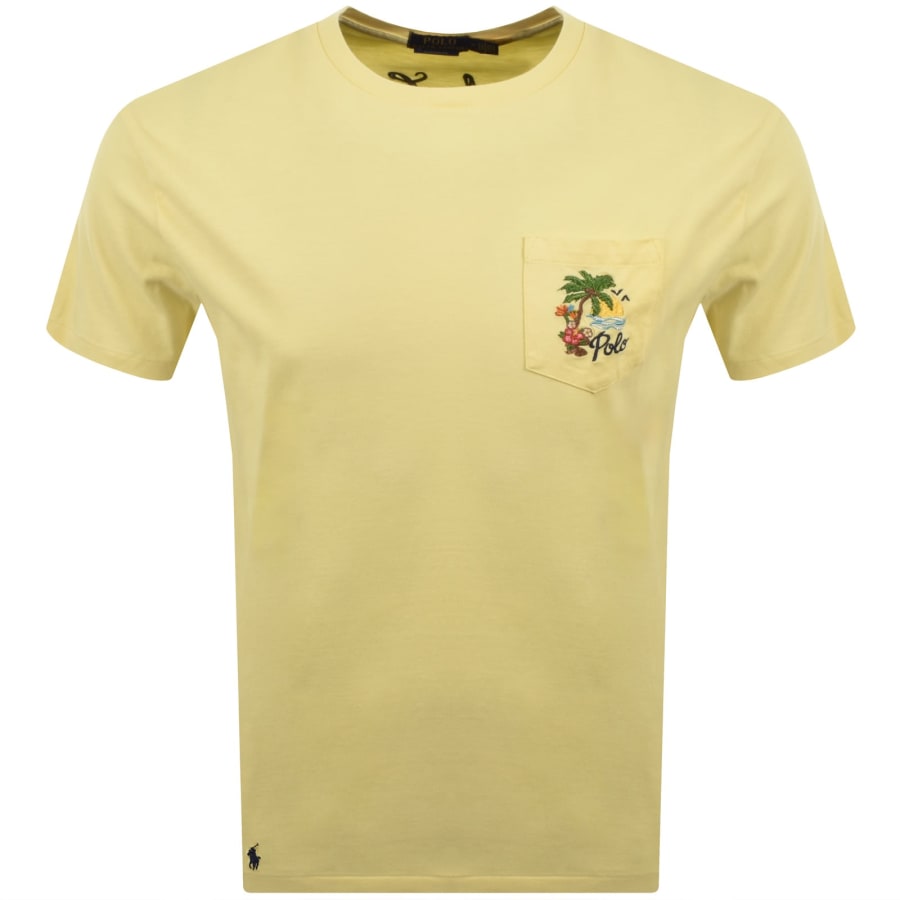 Image number 2 for Ralph Lauren Embroidered T Shirt Yellow