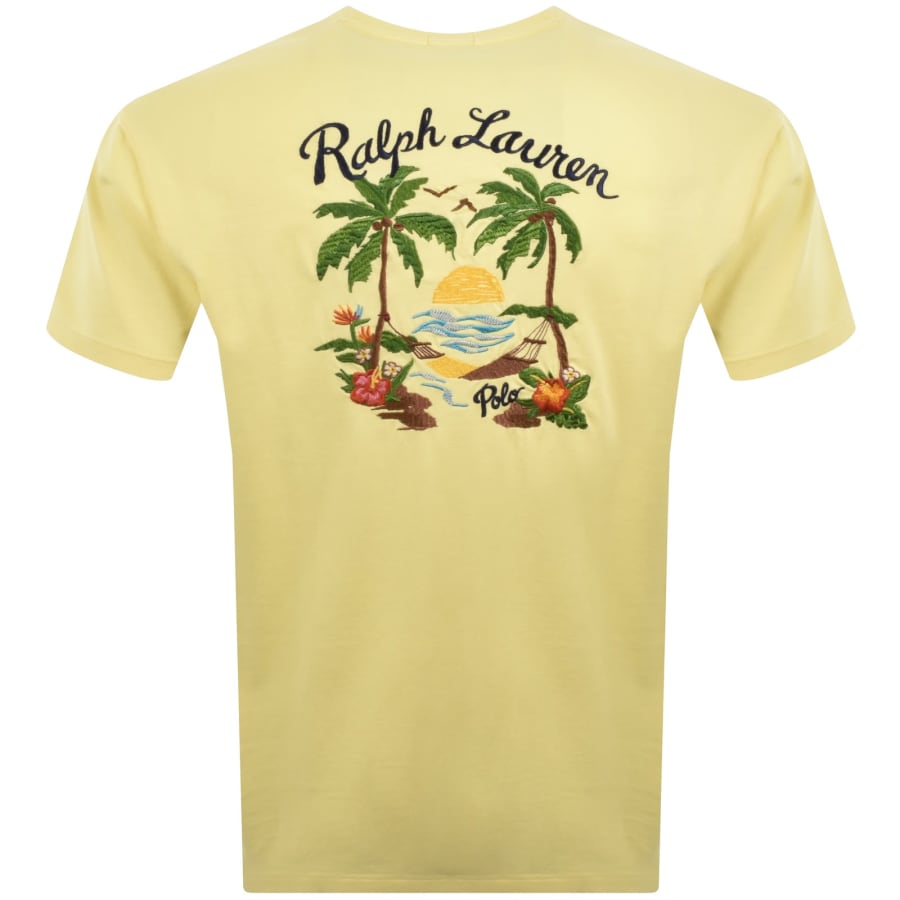 Image number 4 for Ralph Lauren Embroidered T Shirt Yellow