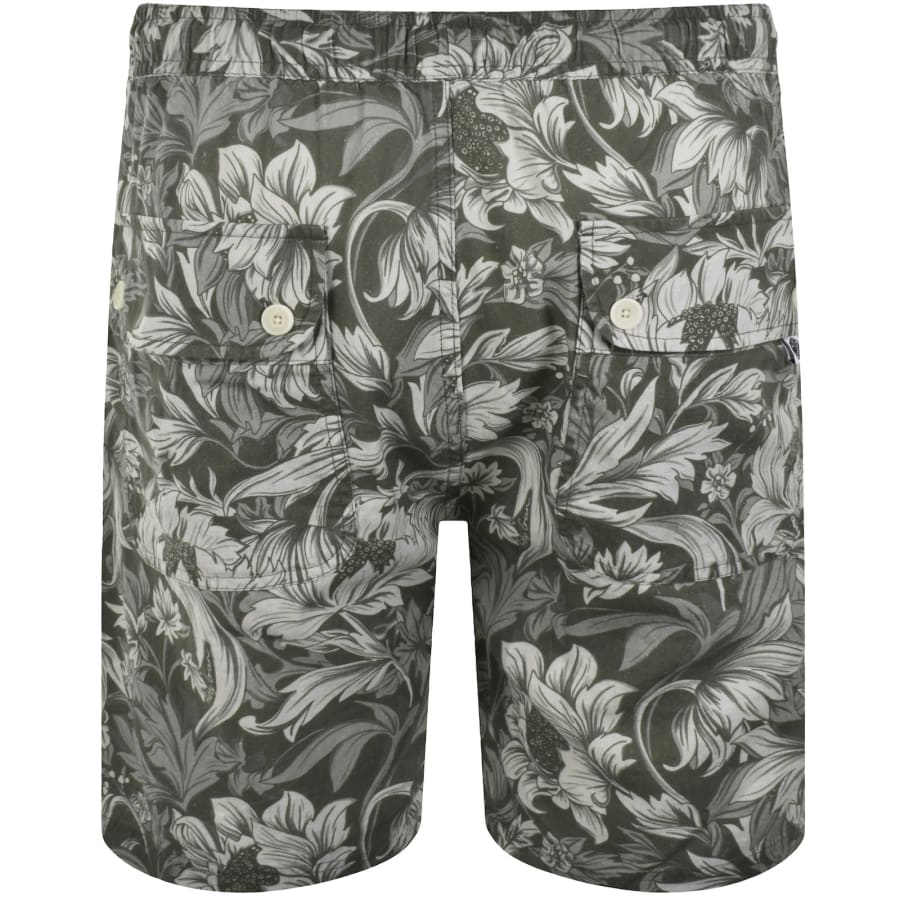 Image number 2 for Pretty Green Bostall Printed Shorts Green
