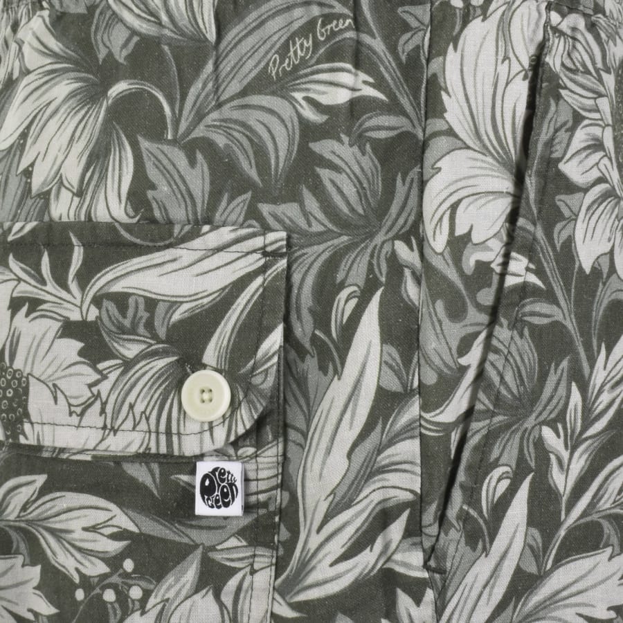 Image number 3 for Pretty Green Bostall Printed Shorts Green