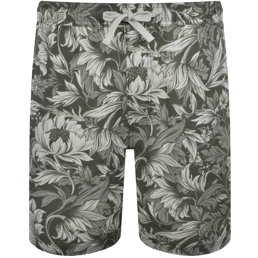 Image number 1 for Pretty Green Bostall Printed Shorts Green