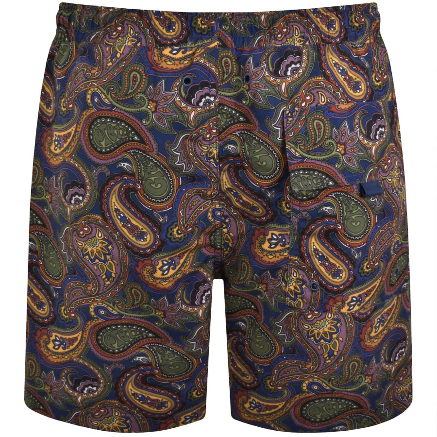 Image number 2 for Pretty Green Paisley Swim Shorts Blue