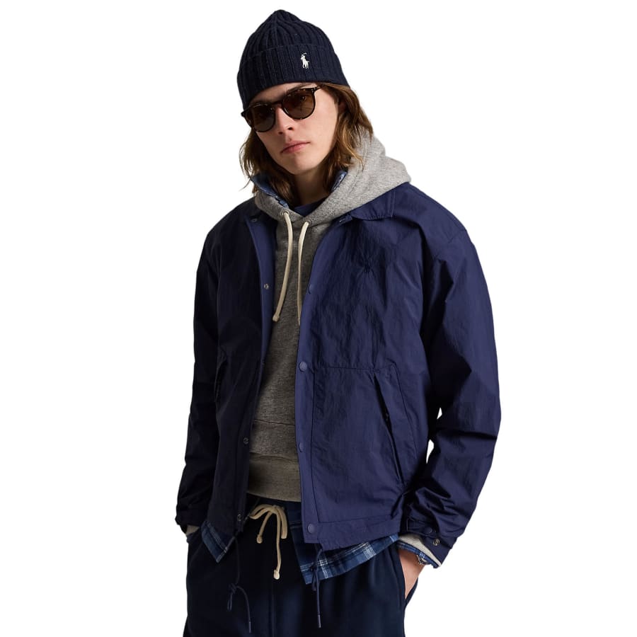 Image number 5 for Ralph Lauren Windbreaker Jacket Navy