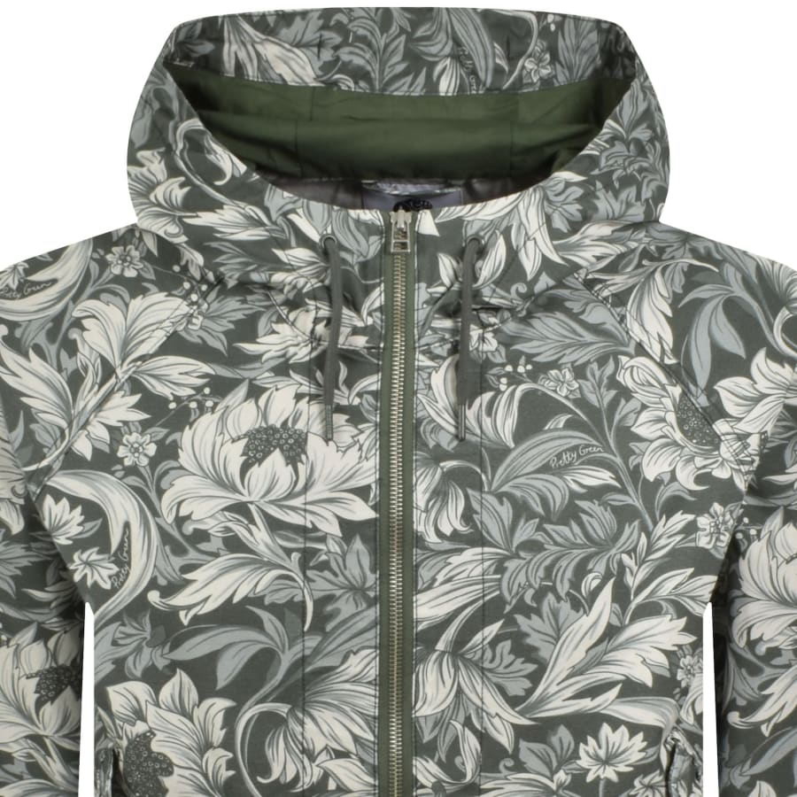 Image number 3 for Pretty Green Bostall Printed Jacket Green