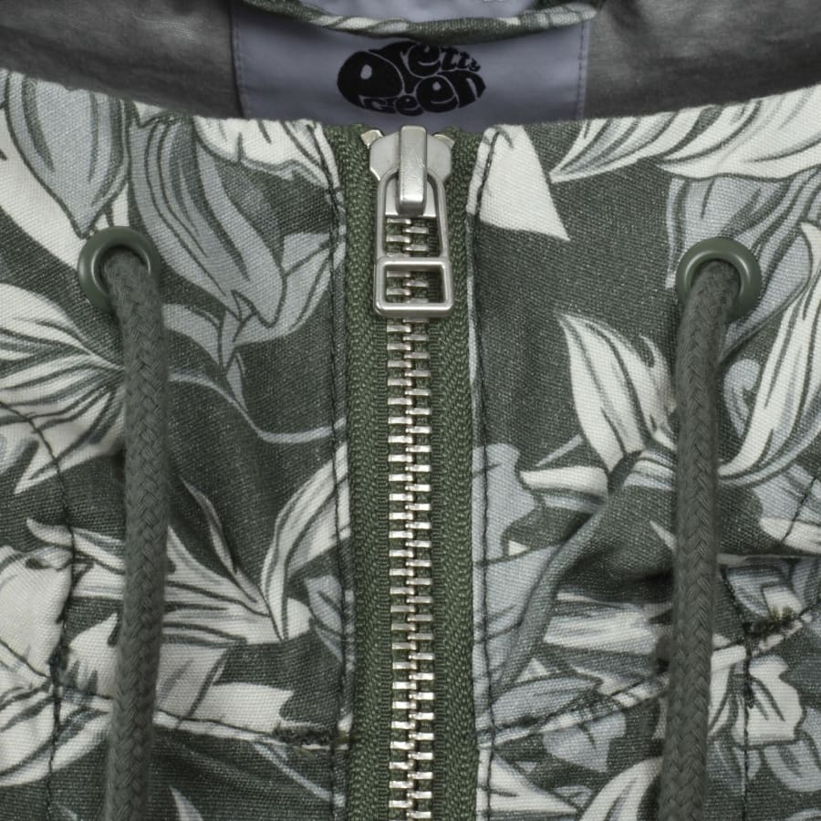 Image number 5 for Pretty Green Bostall Printed Jacket Green
