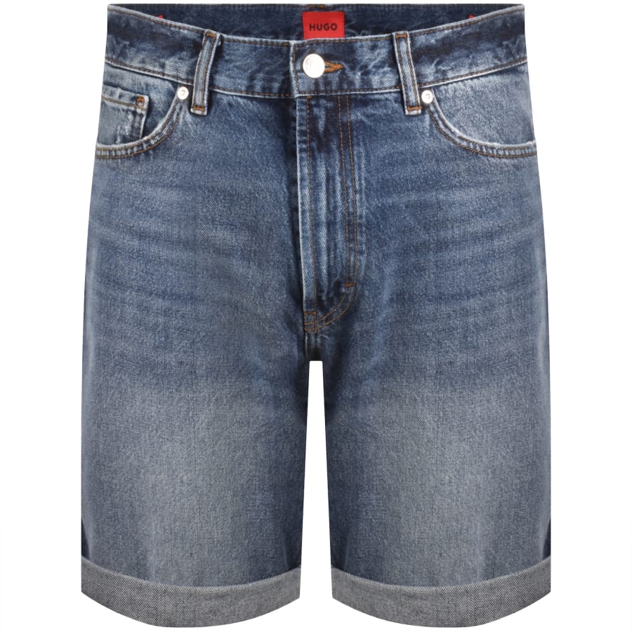 Image number 2 for HUGO 838  Denim Shorts Blue