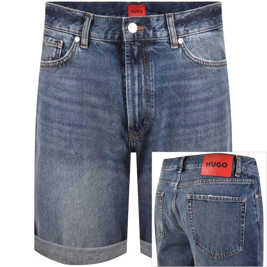 Image number 1 for HUGO 838  Denim Shorts Blue