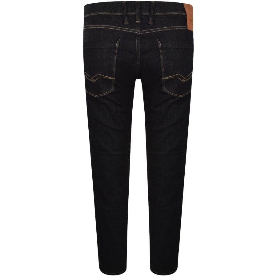Image number 3 for Replay Anbass Slim Fit Jeans Dark Wash Blue