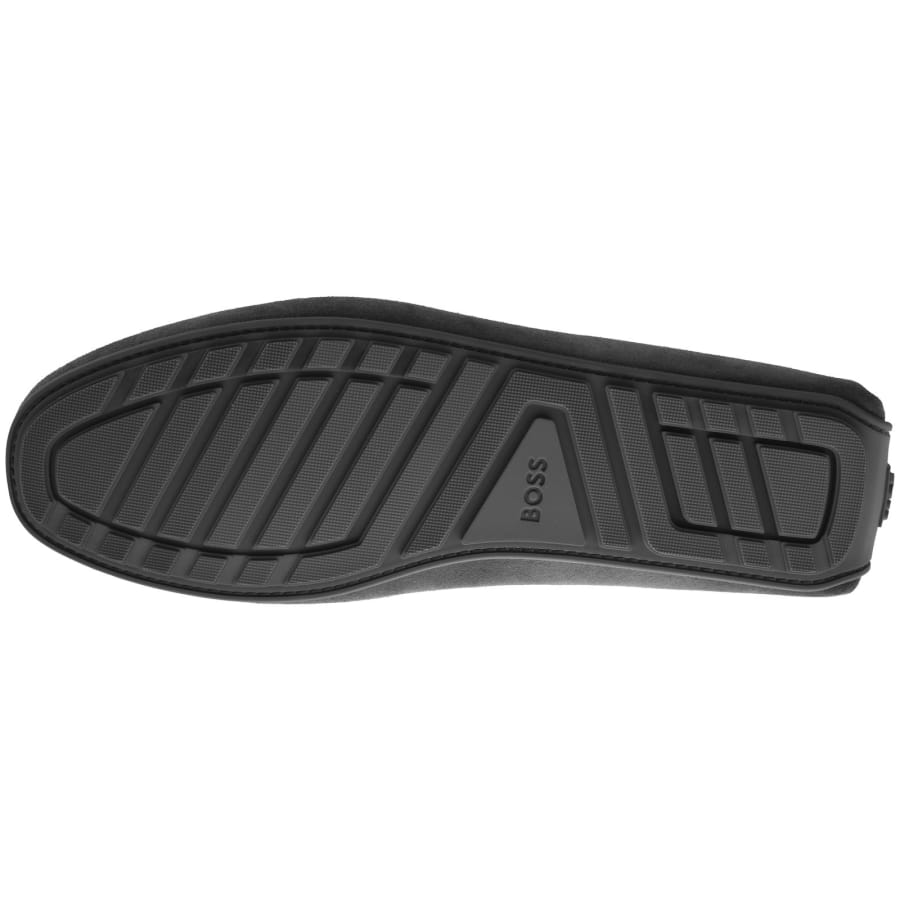 Image number 5 for BOSS Noel Moccasin Shoes Dark Grey