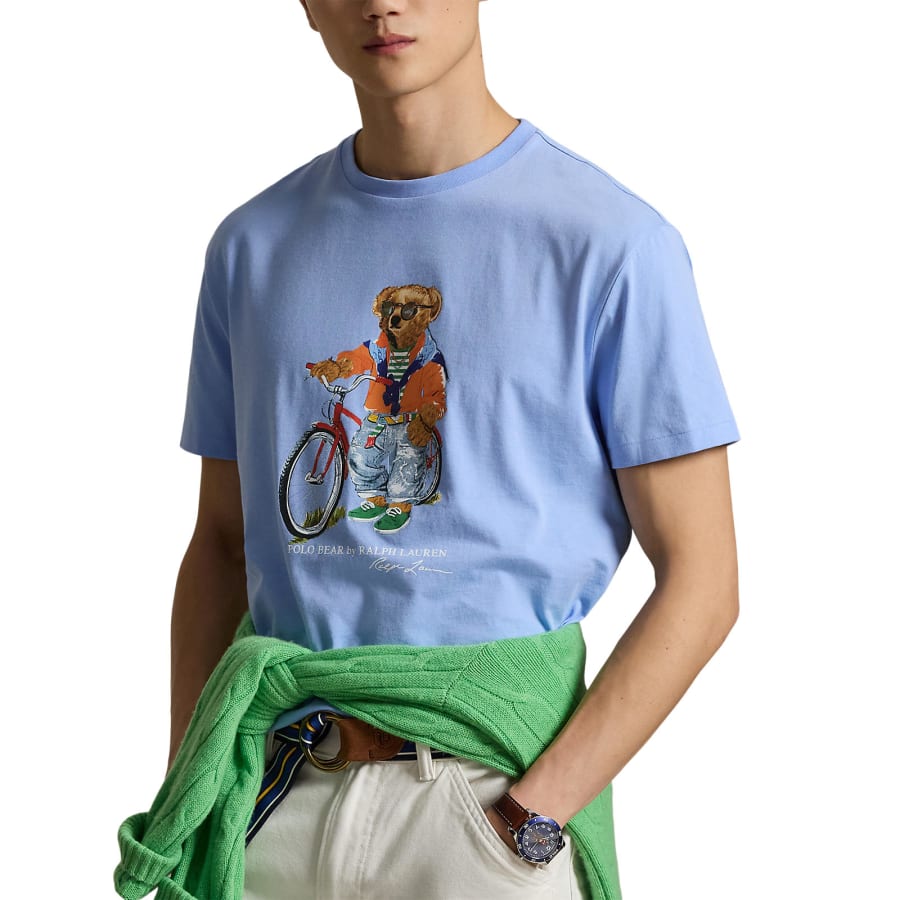 Image number 4 for Ralph Lauren Bear T Shirt Blue
