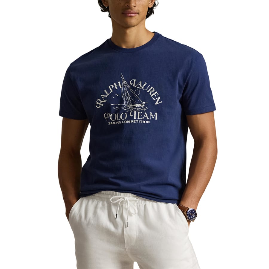 Image number 4 for Ralph Lauren Sailing T Shirt Blue