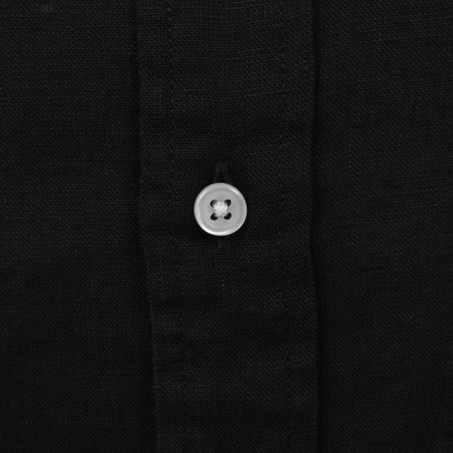 Image number 4 for Ralph Lauren Linen Long Sleeve Shirt Black