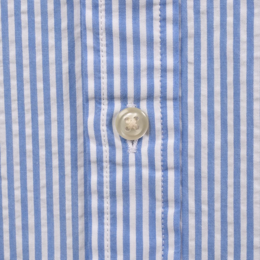 Image number 4 for Ralph Lauren Wrinkled Stripe Shirt Blue