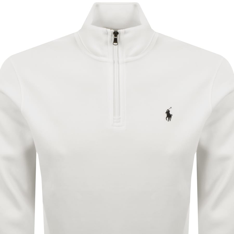 Image number 2 for Ralph Lauren Quarter Zip Sweatshirt White