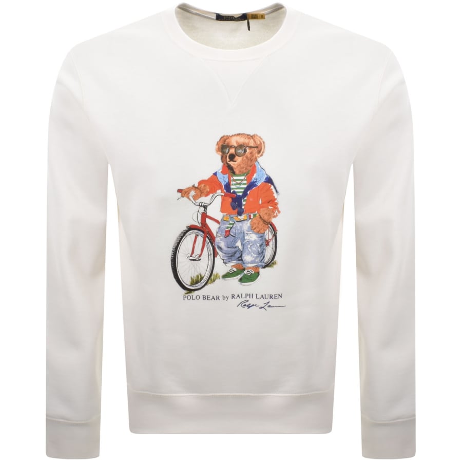 Image number 1 for Ralph Lauren Bear Sweatshirt White