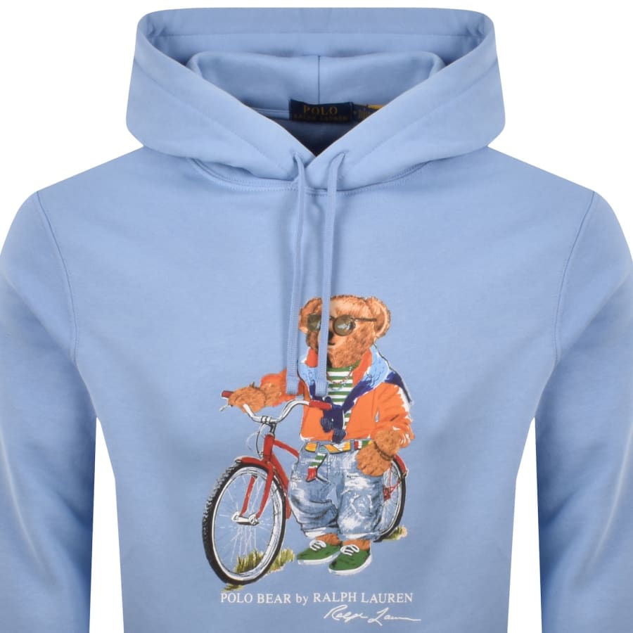Image number 2 for Ralph Lauren Bear Hoodie Blue